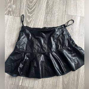 Leather mini skort size small